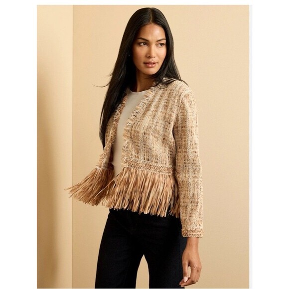 NIC+ZOE Jackets & Blazers - Nic+Zoe Iconic Cork Fringe Knit Jacket L